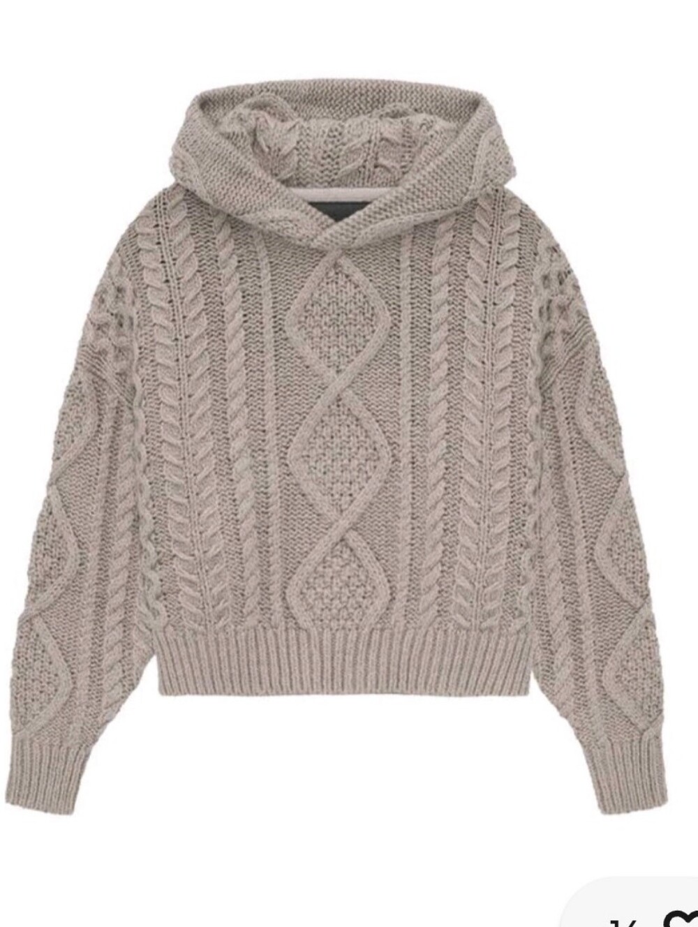 Essenyials Fear Of God Cable Knit Sweater Size Small